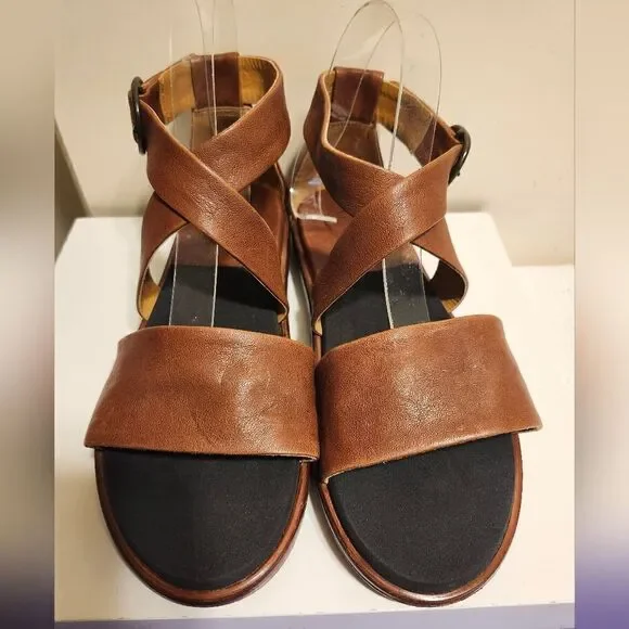 NWT P.Monjo "P-1320" Brown Butter Soft Leather Strappy Sandals sz.8.5 Ret $375 - Picture 5 of 7